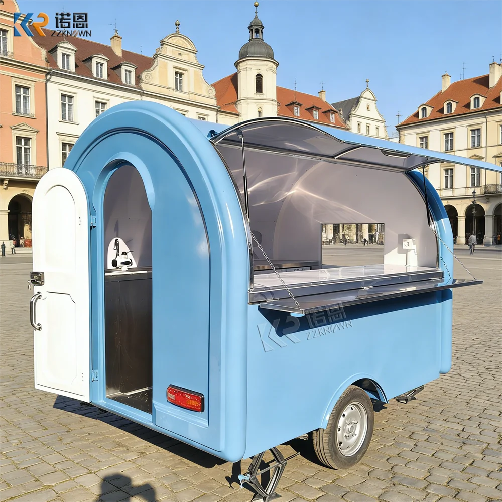 

Outdoor Use Street Portable Catering Trailer Mobile Fast Food Truck Tea Coffee Bar Snack Pizza Vending Food Truck For Sale