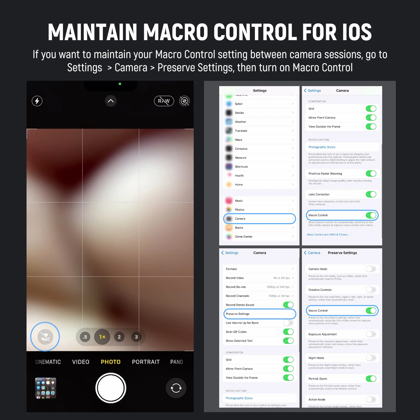 NUEVAJUDA HD 18mm 100 °   Lente gran angular con adaptador de lente de 17 mm Ampliación 0,5X para iPhone Samsung Phone Cage Rig