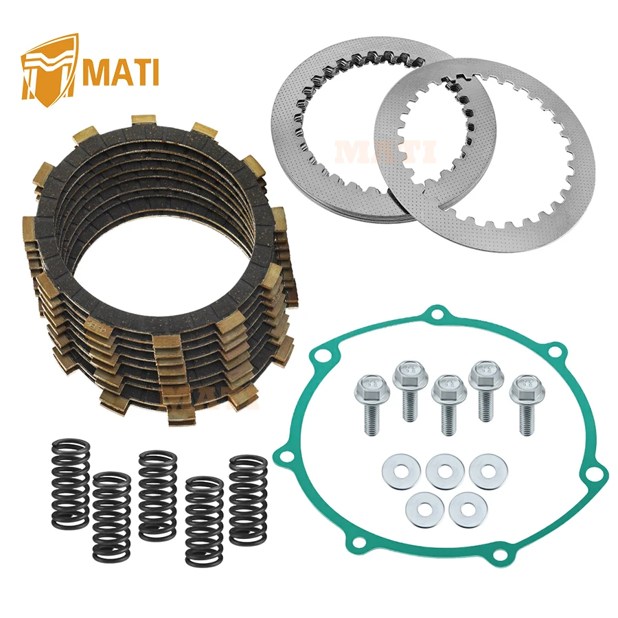 

M MATI Clutch Friction Plates Kit w/Gasket for Yamaha WR250F YZ250F 2001-2013 5DH-16321-00-00 3XJ-16321-00-00 5XC-16321-00-00