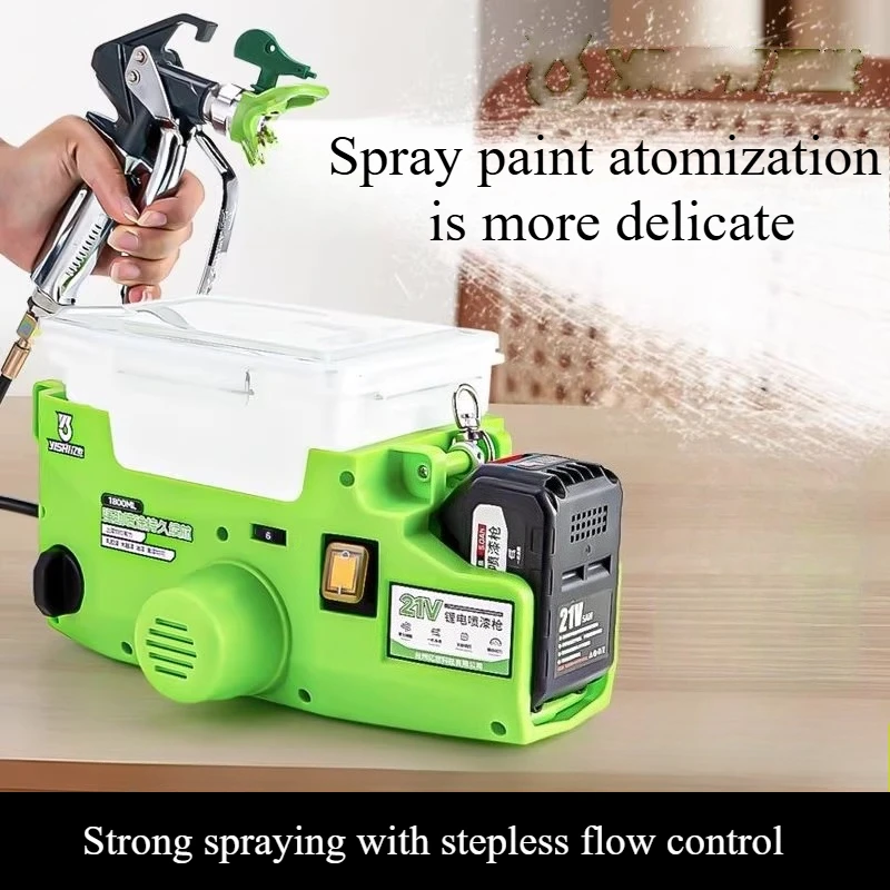

500W Brushless High-Pressure Airless Paint Sprayer,Lithium Battery Cordless Wall Painting Machine for Home,Industrial&Automotive