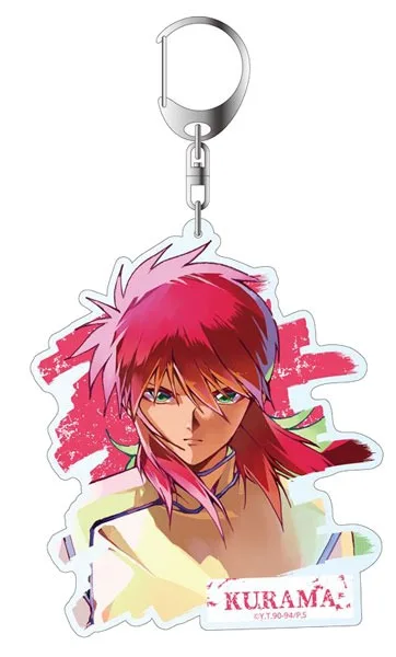 6cm Anime Fans Gifts Yu Yu Hakusho Acrylic Keychain Assembly HD Characte Hiei Kurama Yuusuke Urameshi Ornaments Friend Gifts