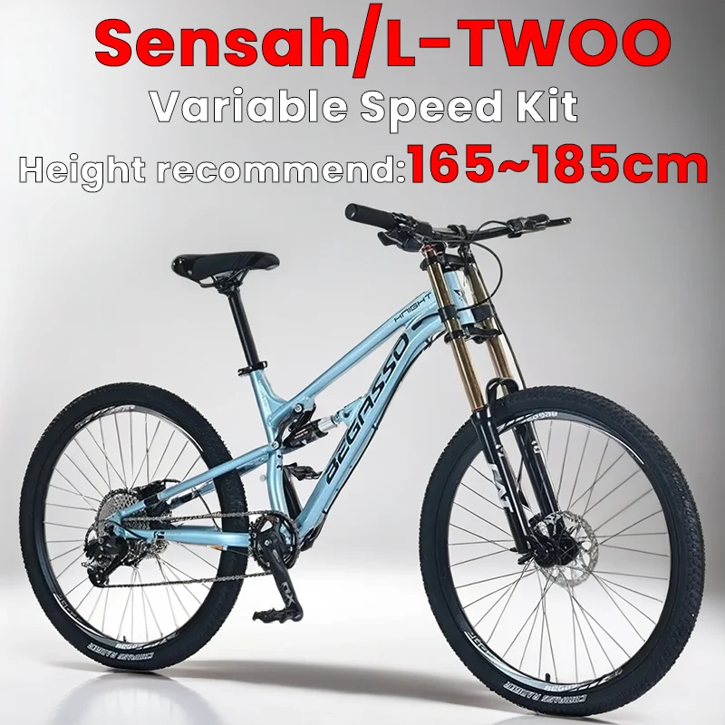 26/27.5inch Aluminum alloy Soft Tail Mountain Bike 11speed DH Bicycle Hydraulic Disc Brake Adjustable Double Shoulder Oil Fork