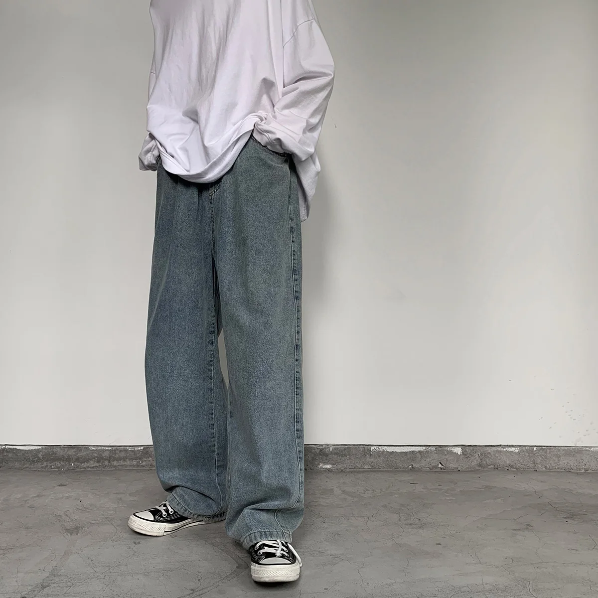 

Мужские джинсы American Sle с широкими штанинами, летние, свободные, прямые, в стиле Dad, длинные брюки, модные, в стиле High Street, абсолютно новые, 2023, свободный крой