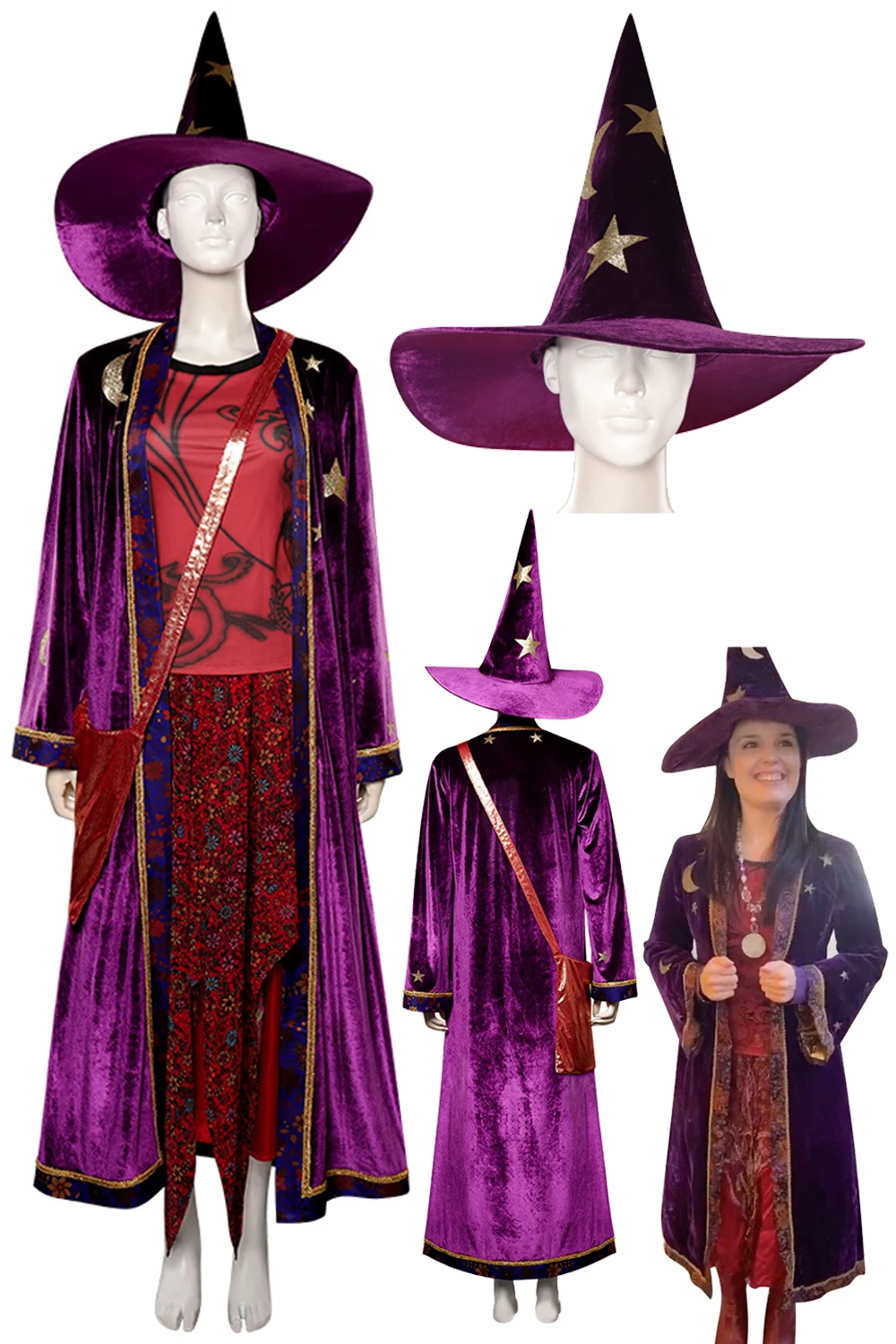 Disfraz de Marnie harem para mujer, traje de fantasía con sombrero de bruja para Halloween y Carnaval