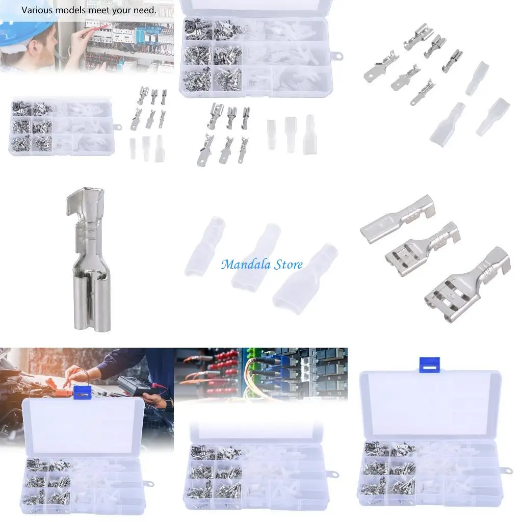 

U2JC Spade Crimp Connectors Set terminals Connectors set for Electrical Wiring Project