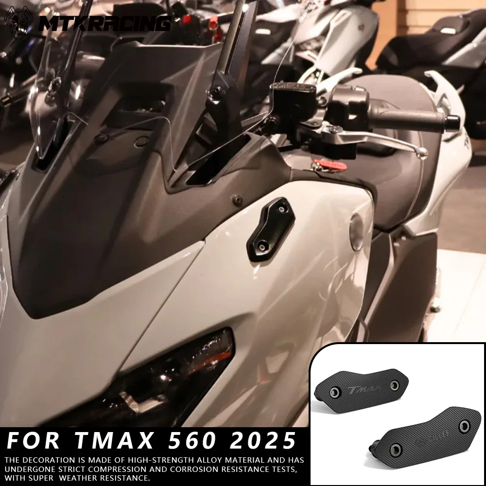 

MTKRACING For YAMAHA TMAX 560 2025 Motorcycle Mirror Hole Decorative Cover Rearview Mirrors Base Baffle Eliminators Cap