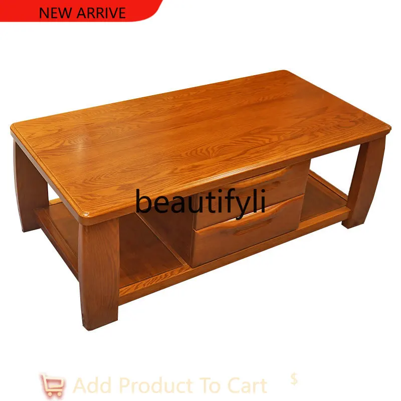 

Modern new Chinese solid wood coffee table environmentally friendly solid wood material G1218
