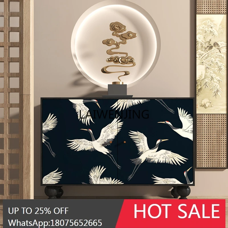 

SGF Chinese style solid wood porch cabinet living room aisle balcony room storage cabinet