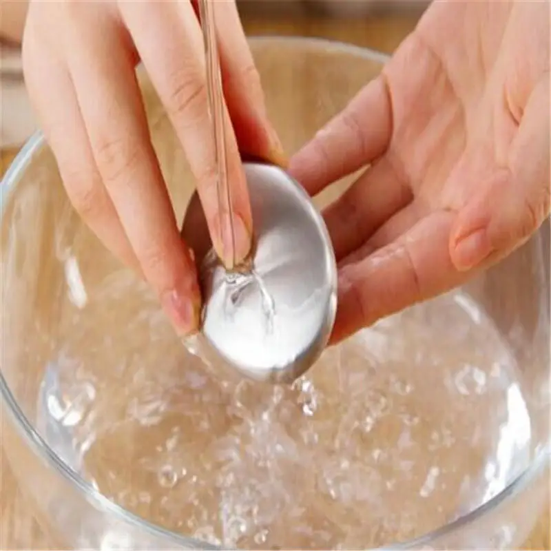 Large Oval Stainless Steel Deodorant Soap Bar, Household Kitchen Gadget for Removing Fishy Odor Odor Eliminator