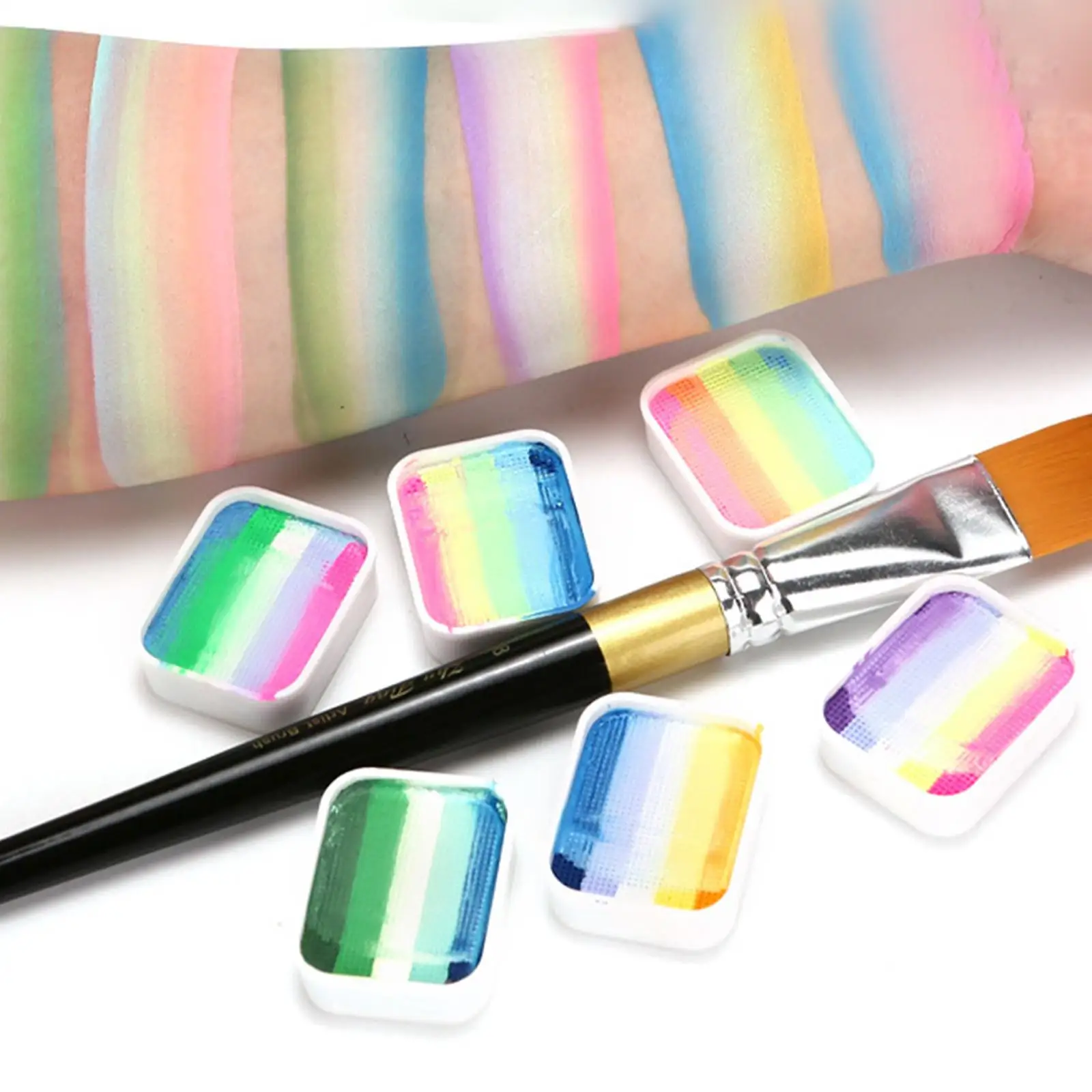 

Набор для макияжа: палитра красок для лица на водной основе, яркие цвета для клубных мероприятий, маскарадов, сценических выступлений, дней рождения и рейвов