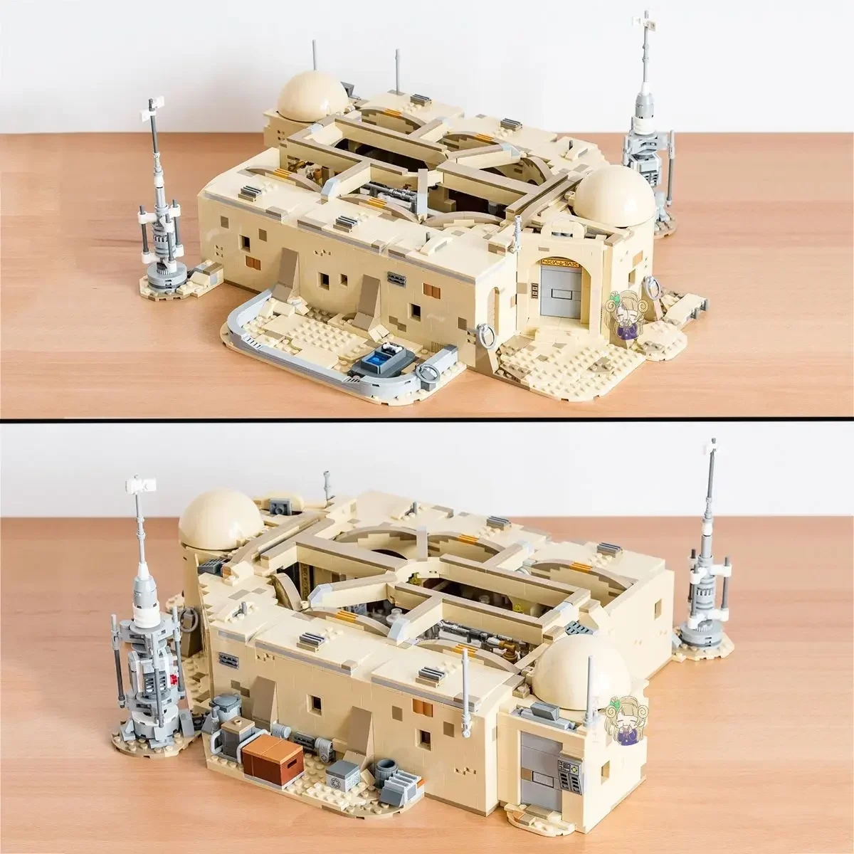3187 elementów Zestaw Mos Eisley Kompatybilny z 75290 Model z Klocków Konstrukcyjnych
