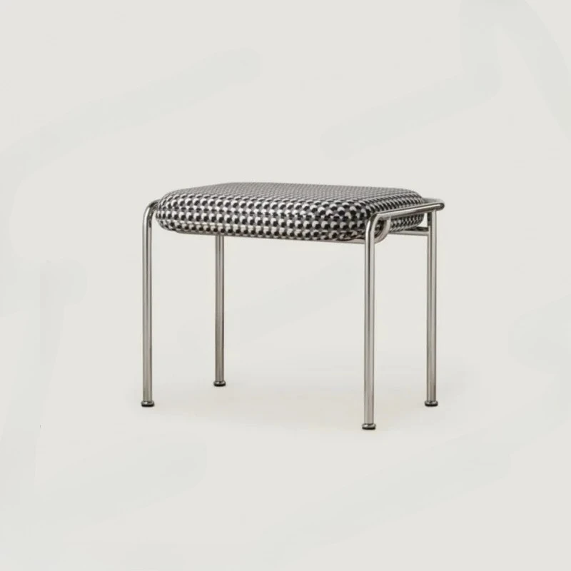 

Portable Dressing Dining Stools Removable Luxury Steel Art Soft Bag Shoe Changing Stool Cafe Creative Banquinho Home Furniture