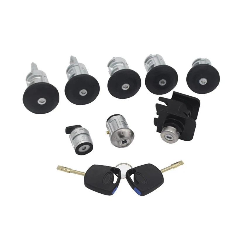 

8PCS Complete Lock Set Ignition Switch Left Right Door Lock Trunk Lock For Ford Transit Connect 2002-2013 2T1AV22050AD Parts