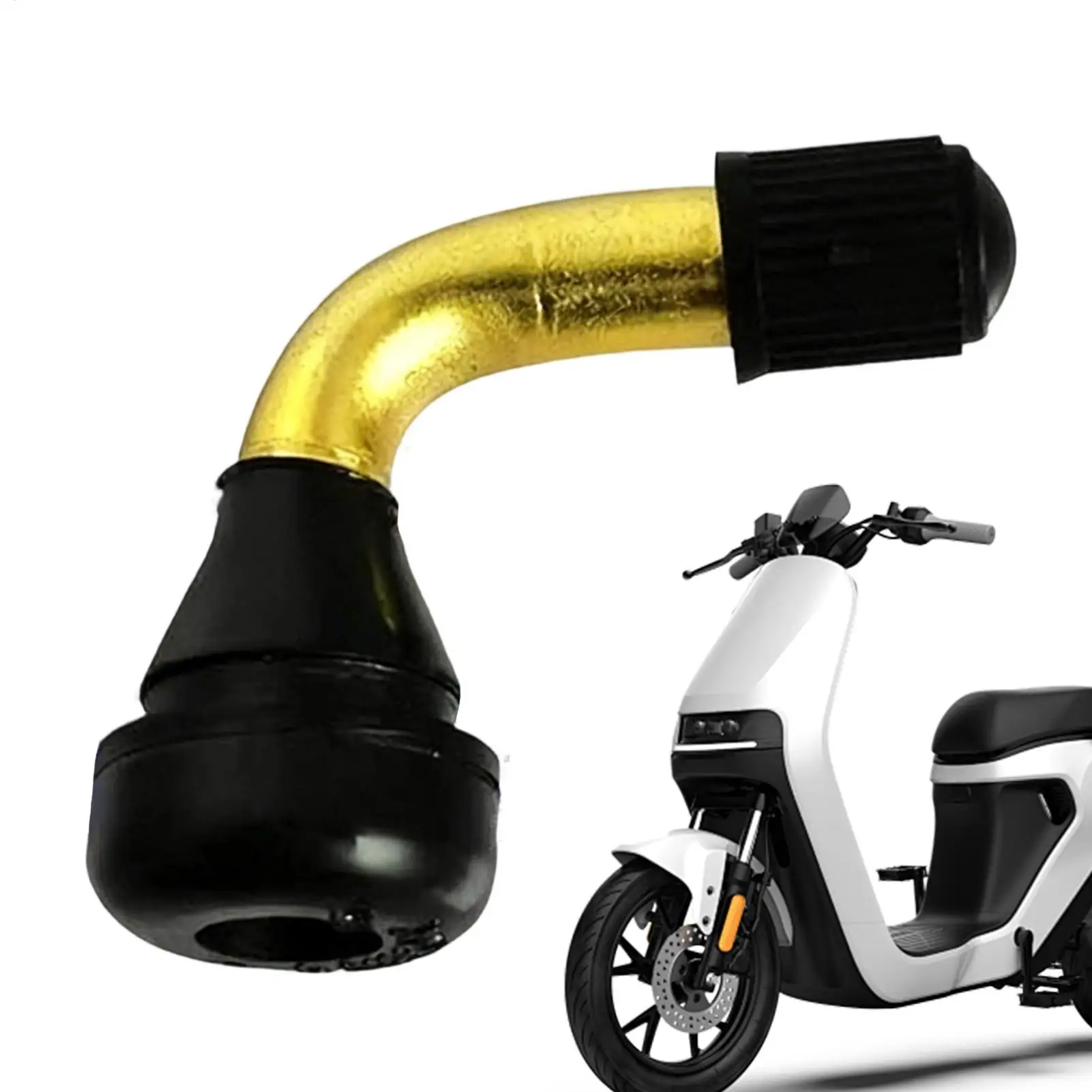90-Degree Angled Tubeless Tire Valve Stems, aluminum Replacement for Motorcycle, Scooter, ATV & E-Bike, Universal PVR40/60/70