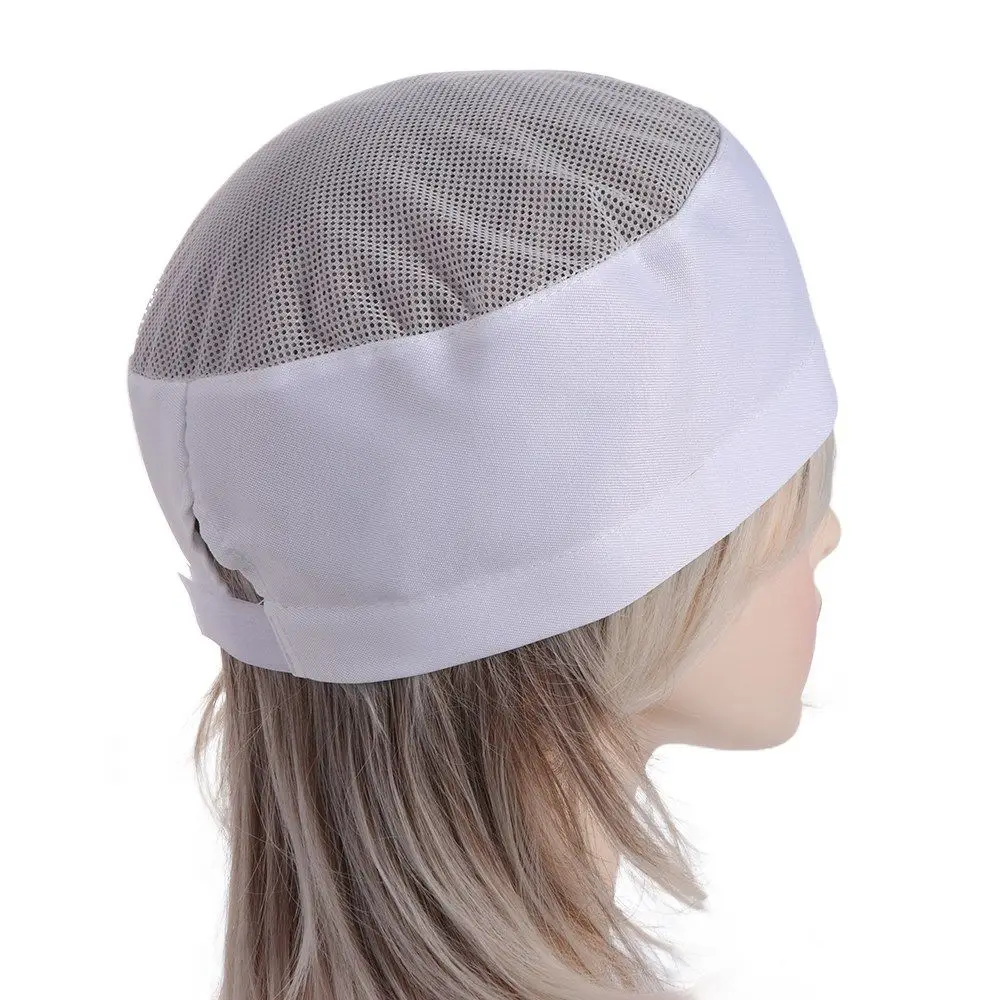 Japanese-Style Breathable Sushi Cap WIth Mesh Top Adjutable Strap Chef Flat Top Caps No Eaves Single Layered Chef Hat