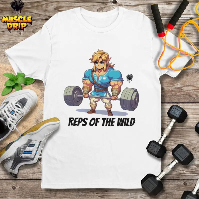 Parody, Cute Anime Gym Shirt, Funny Fitness Lover Tee, Video Game Workout,