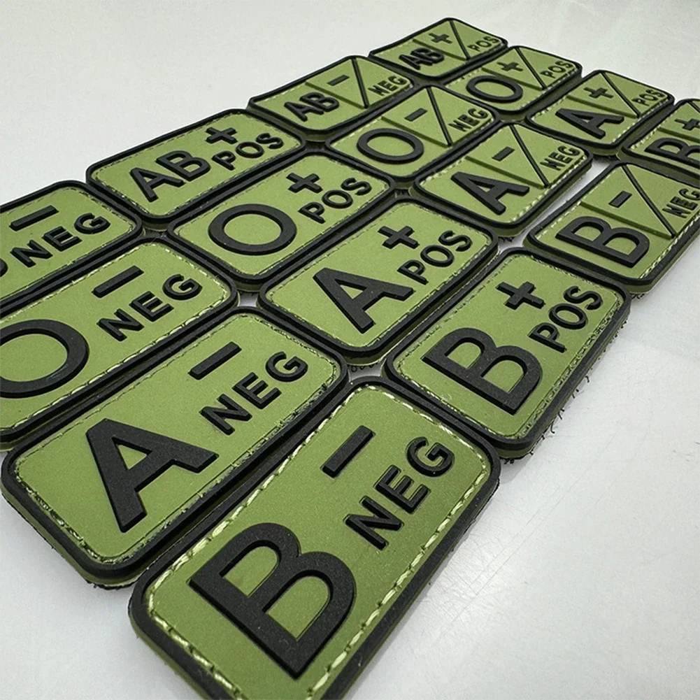 3D PVC نوع الدم مجموعة التصحيح المطاطي التكتيكي A + B + AB + O + إيجابي POS A- B- AB- O- سلبي NEG - شارة النمط العسكري