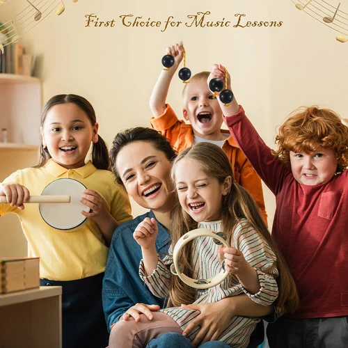 Imagen 2 del producto 2 pares de instrumentos Kashaka Shaker, instrumentos de percusión de una sola mano para niños y adultos