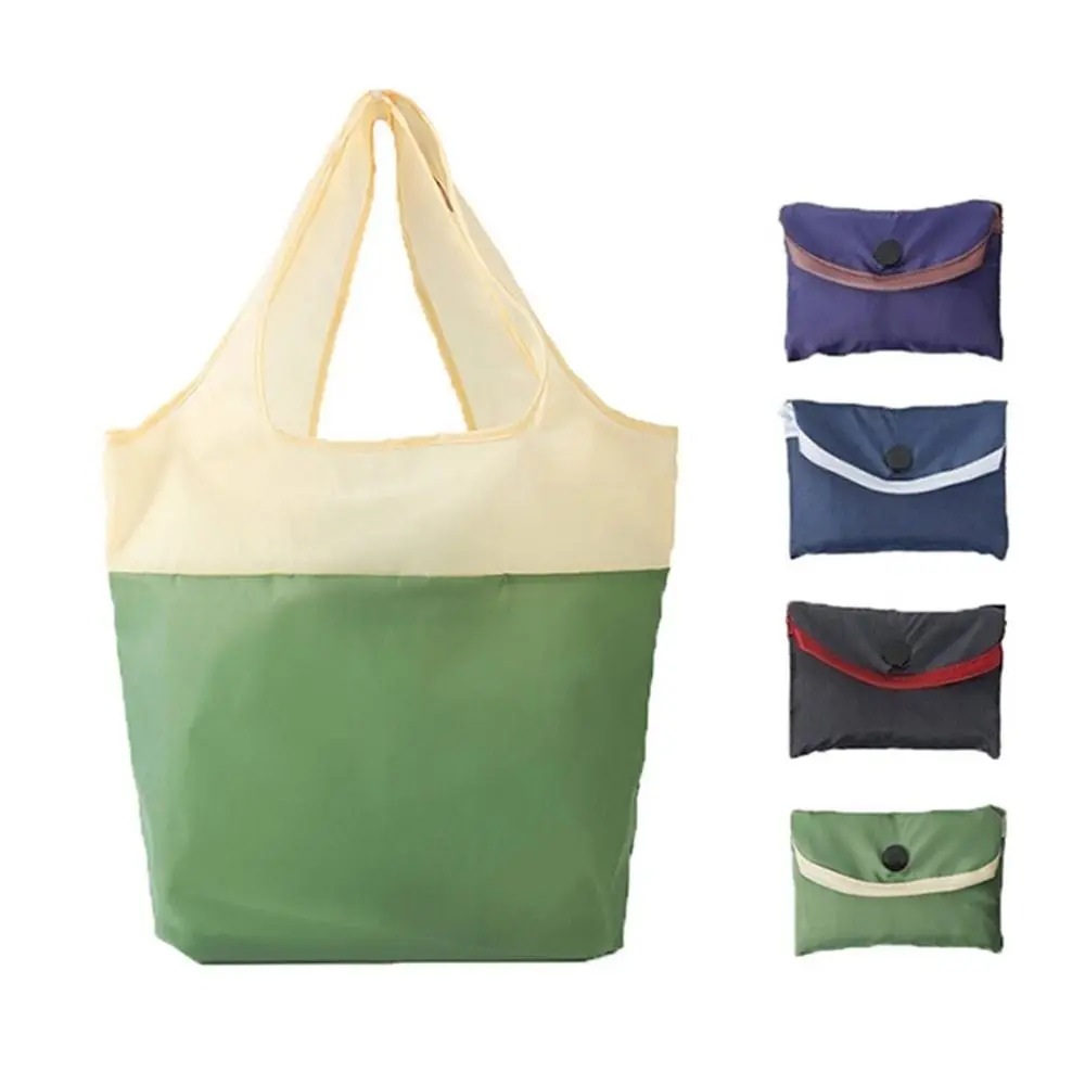 

Portable Supermarket Shopping Bag Storage Bag Large Capacity Cloth Bag Eco Bag Shoulder Handbag Folding Shopping Bag Tote Pouch