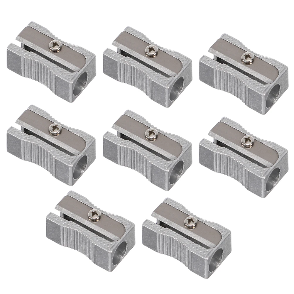 

8pcs Metal Sharpener Hand Operated School Supplies Classroom Gifts Metal Pencil Sharpener Easy Kids Friendly