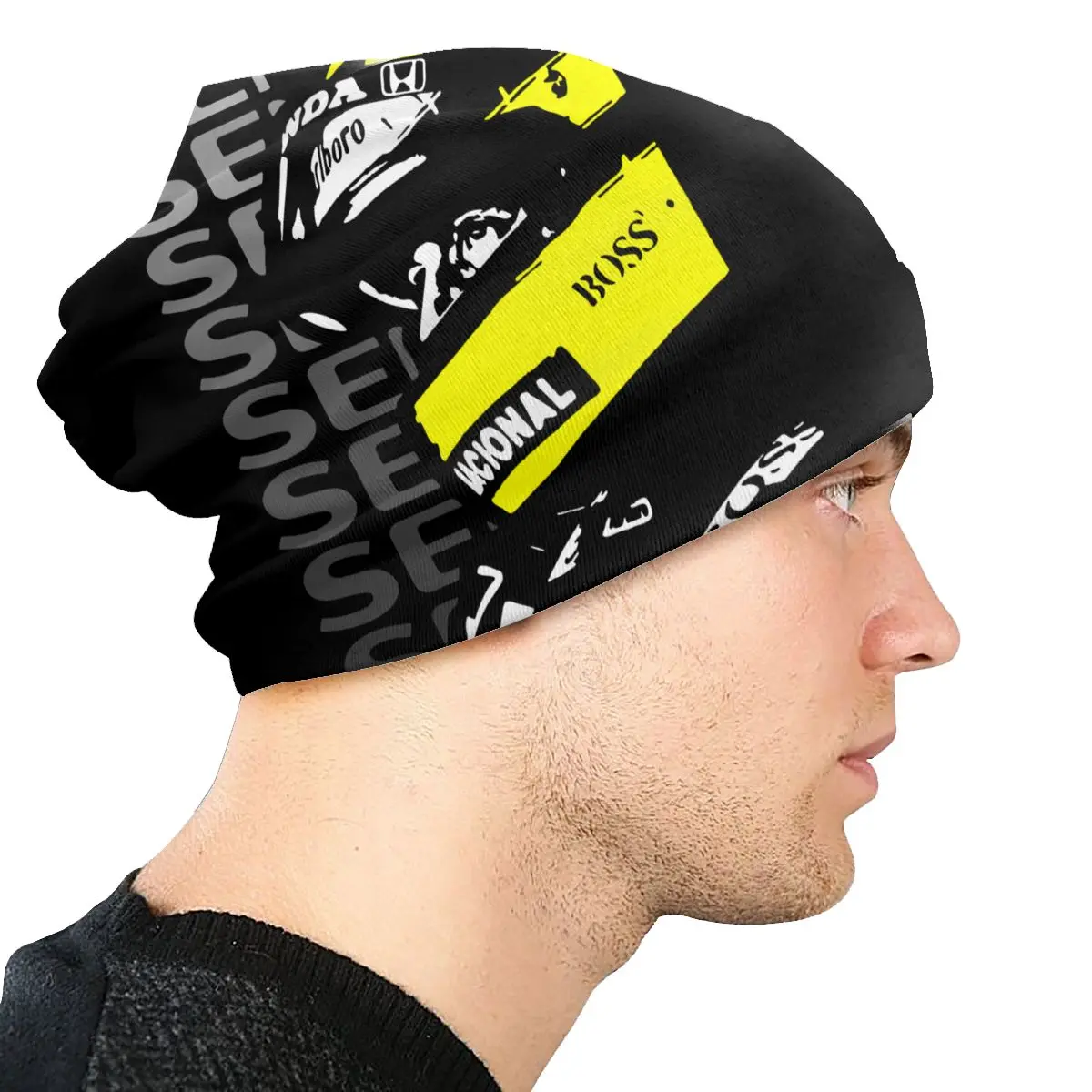 The Best Moment Ayrton Senna Bonnet Hats Knit Hat Autumn Winter Street Skullies Beanies Hats Unisex Adult Warm Dual-use Cap