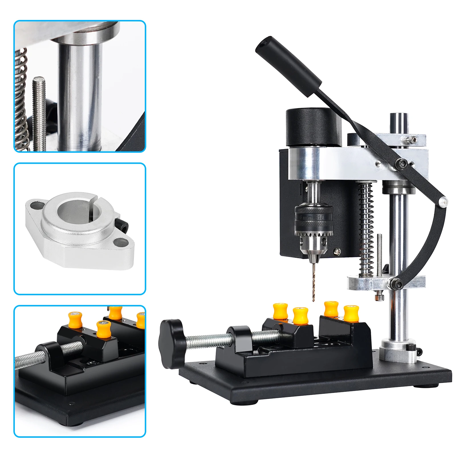 Picture 6: Mini Bench Drill Press High Precision 7-Speed Variable Electric Drilling Machine for DIY PCB Jewelry EU Warehouse