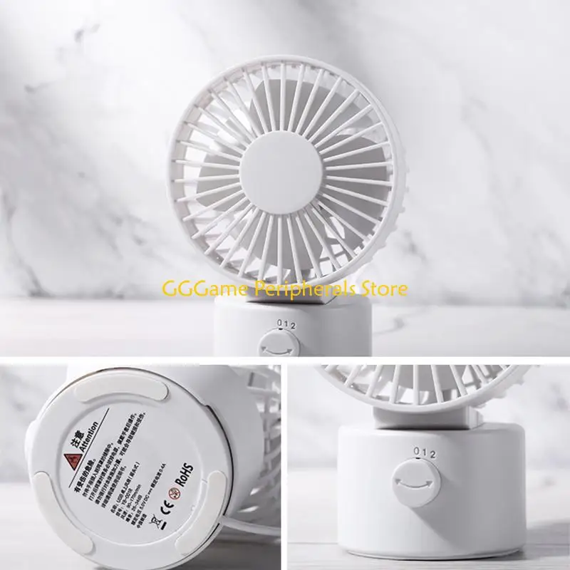 U55B 2 Speed Desk Fan Cooling Fan USB Powered Portable Shaking for Head Fan