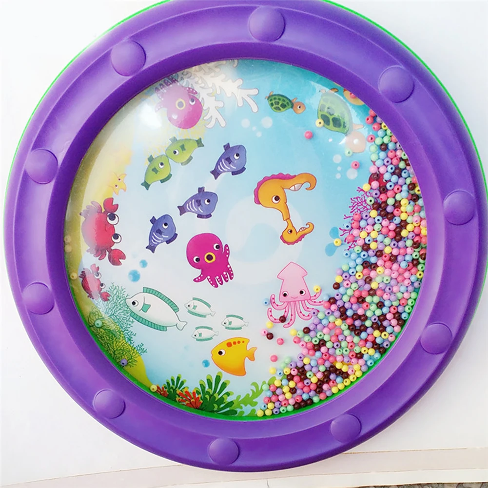 Sound Bead Drum Purple Sea Sound Drum Bright Colors Polished Plastic Enhances Listening Ability Educational Toys