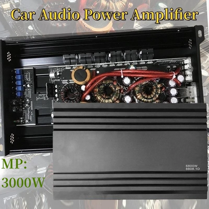 Vehicle Audio Modification Mono 12V MP3000W Digital Car Audio Power Amplifier High-power Dual Speaker 10Hz~300KHz