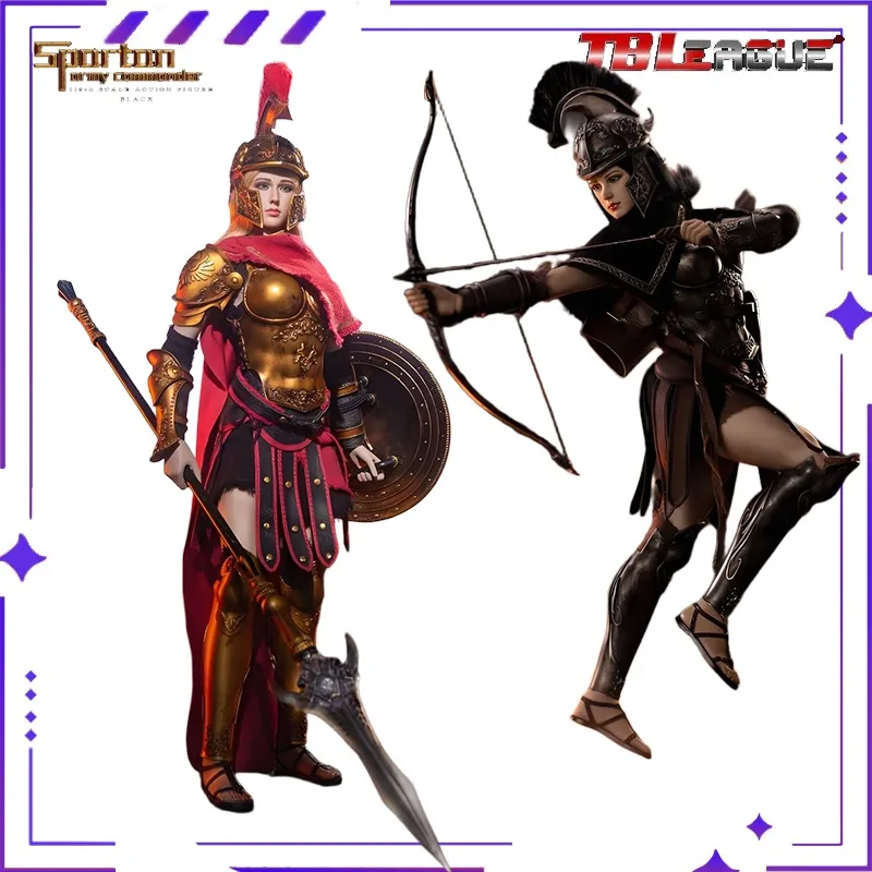 

TBLEAGUE Original Spartan Warrior Black Gold Armor 1/6 Female Warrior Mobile Doll Handmade Model Play Gift Collection Decoration