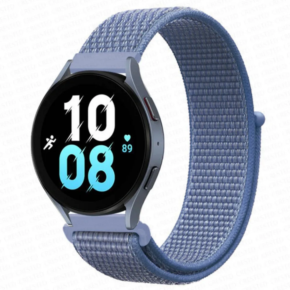 20mm 22mm Nylon Loop Strap For Samsung Galaxy Watch 7 6 5 4 44mm 40mm Breathable Wristband Amazfit Active Max Bip Max Balance 3
