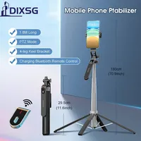 DIXSG 1.8m Selfie Stick Tripod Handheld Anti Shake Stabilizer Selfie Stick Extendable Selfie Stick 360° Rotation Phone Stand