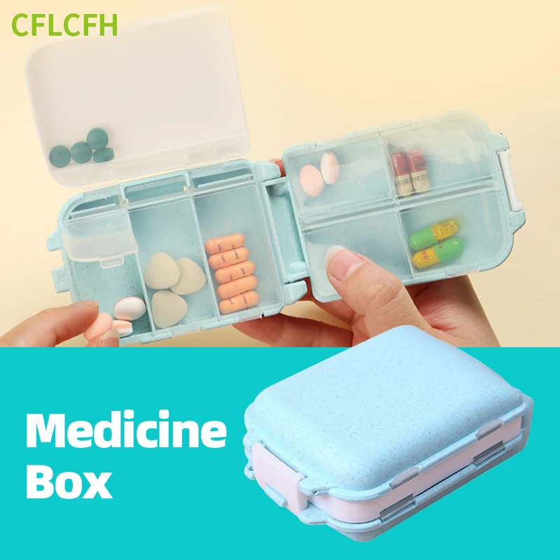 

Mini Portable Pills Box 3 Layer 8 Grids Tablet Storage Container 7 Days Medicine Dispenser Pill Case Travel Pillbox Organizer