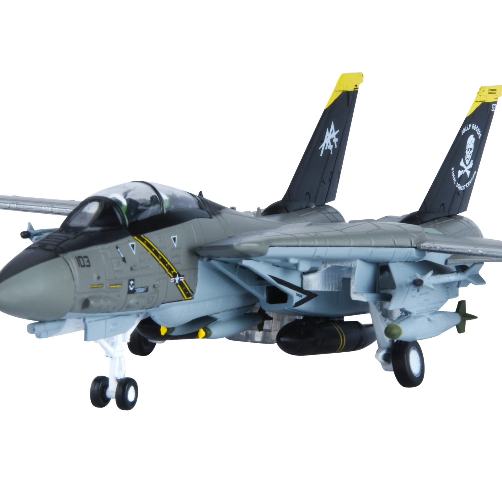 1/100 Scale USAF Diecast Metal Plane Model Toy Military Model Toys F14 F 14 Pirate Tomcat F-14 AJ103 VF-84 Fighter - Image 4