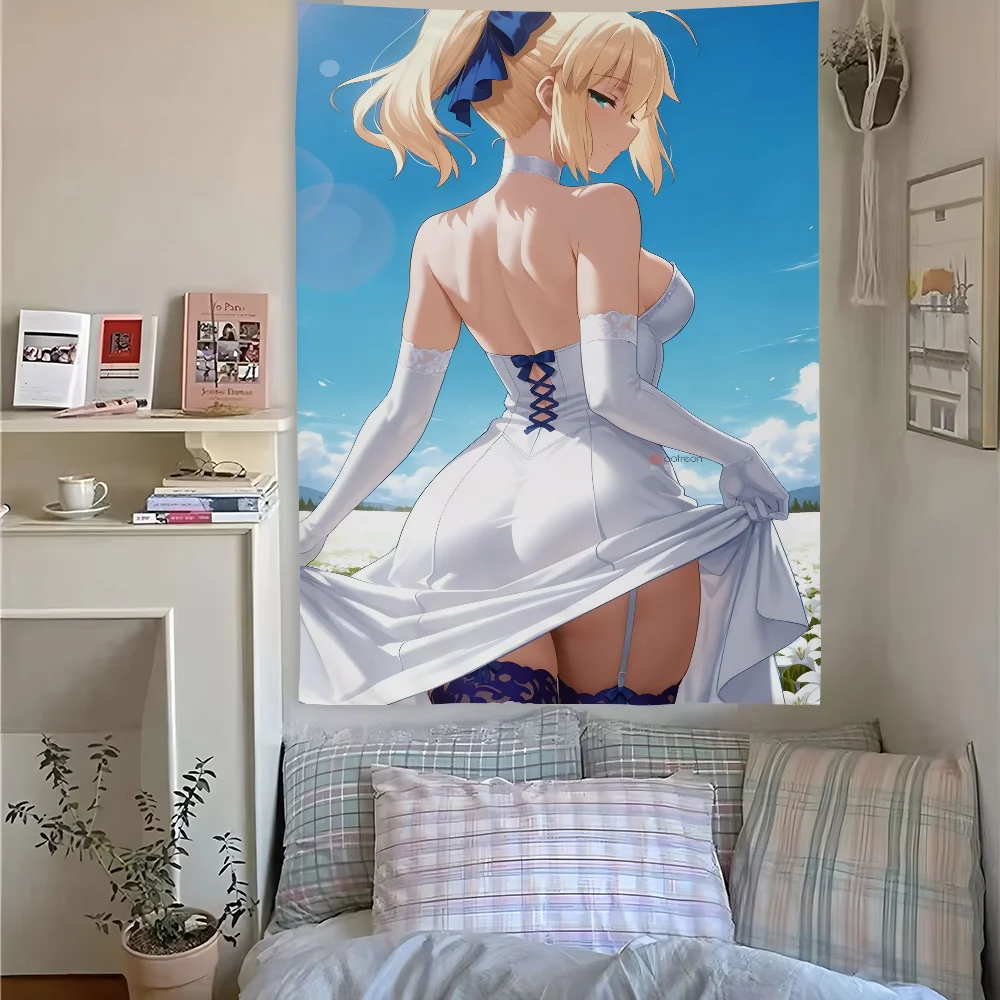 

Anime Kawaii Artoria S-SaberS Tapestry Perfect For Home&Living Bedroom Decor Wall Art Backdrop Banner