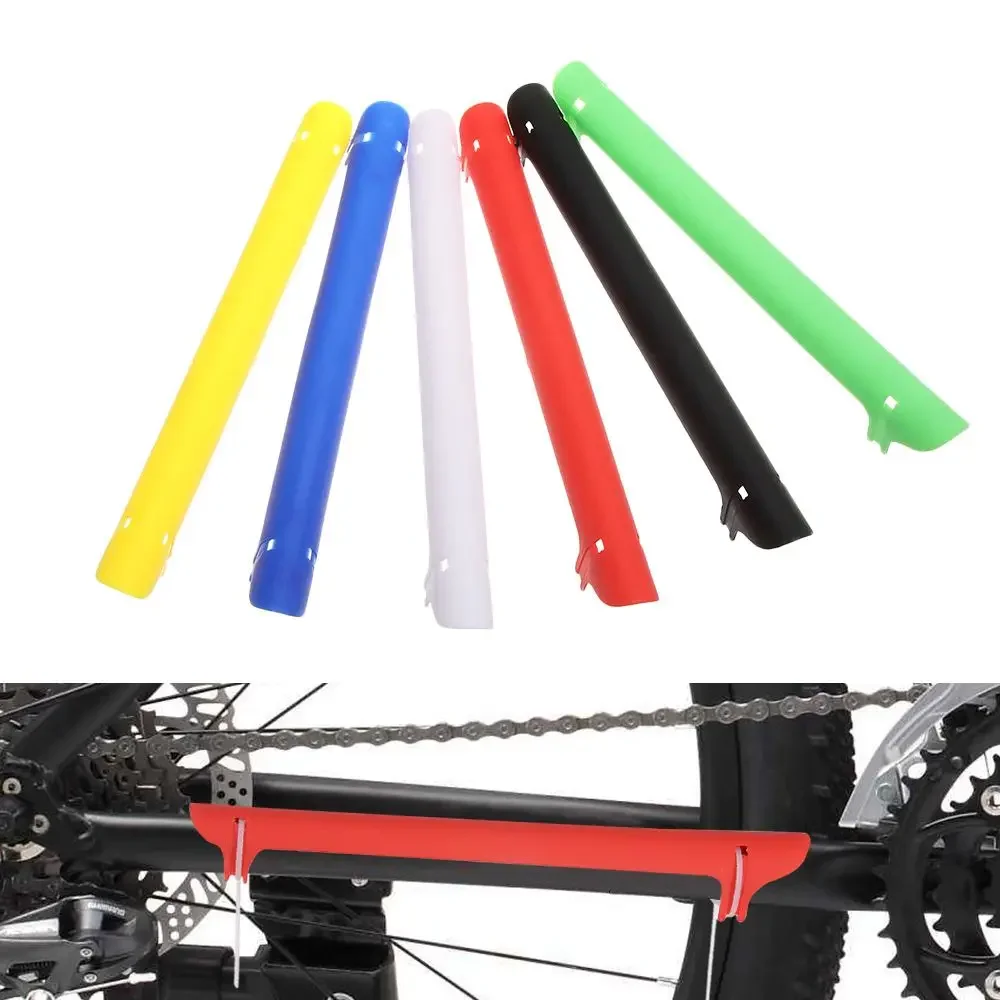 

Plastic Bicycle Bike Chain Protector Multicolor Chain Care Cover Guard Stick Frame Bicycle Posted Protector Cycling Accessories