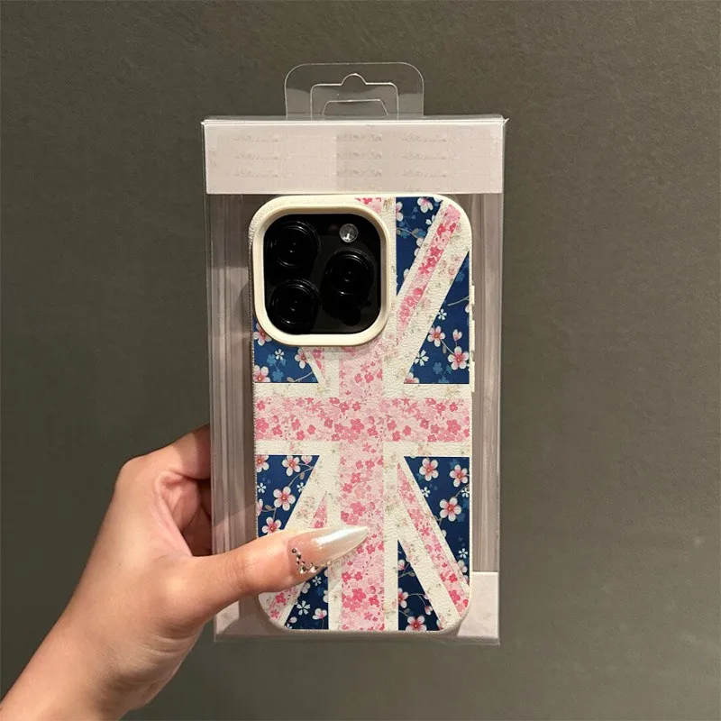 Floral Flag Pattern Lichee leather pattern Phone Case For iPhone 17 16e 16 15 14 13 12 11 Air Pro Max Plus X XR XSMax Shockproof