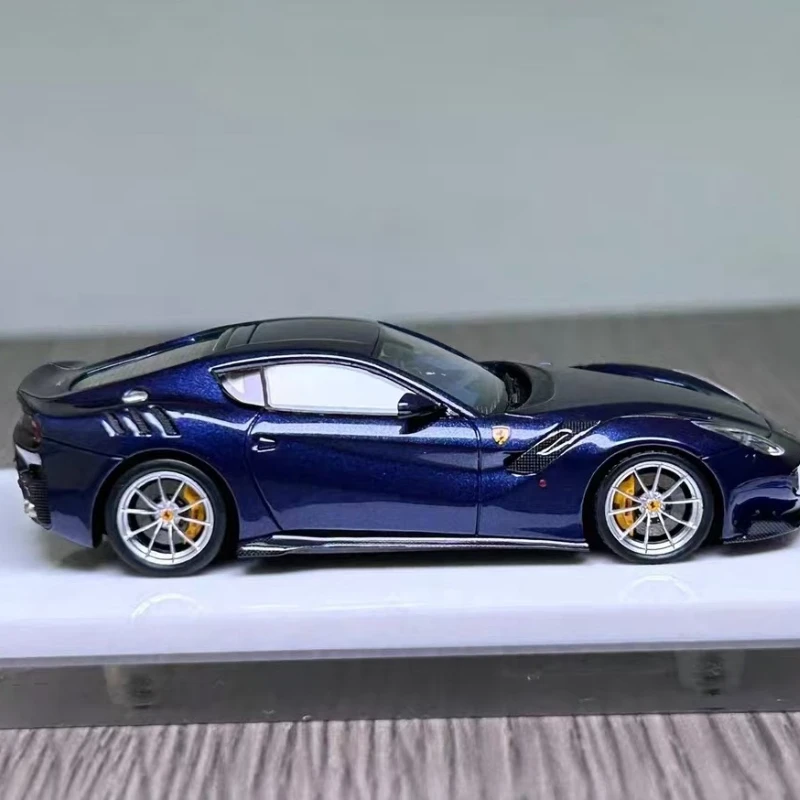TOC Fuleme 1/64 812C véhicule à moteur en alliage bleu modèles moulés sous pression voiture jouets Collection cadeaux de noël pour garçon