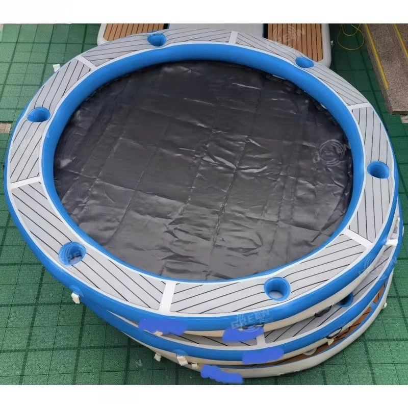 Green float mattress tanning pool chair and table collapsible hammock sun lounger for pool or spa use