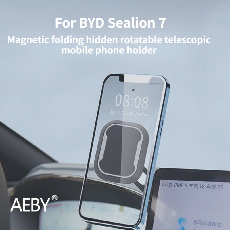 

AEBY For BYD Sealion 7 2024 Magnetic Car Phone Holder ,Magnetic mobile phone holder for the back of the central control screen
