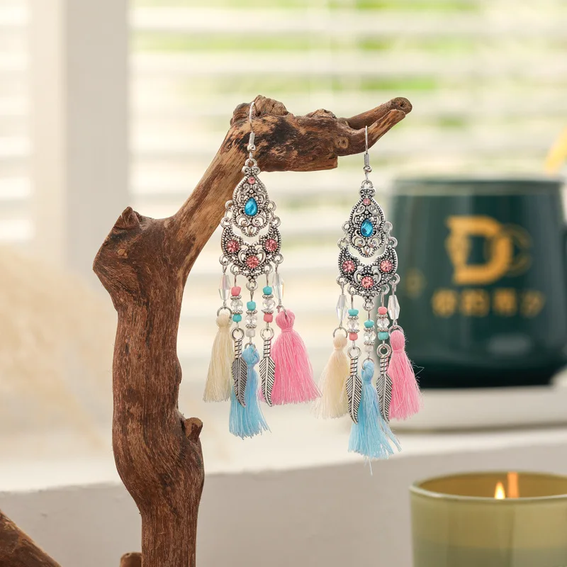 11 + 1 لون أقراط جديدة مهدب الراقية 2025 أقراط عرقية بالجملة أقراط متعددة الطبقات