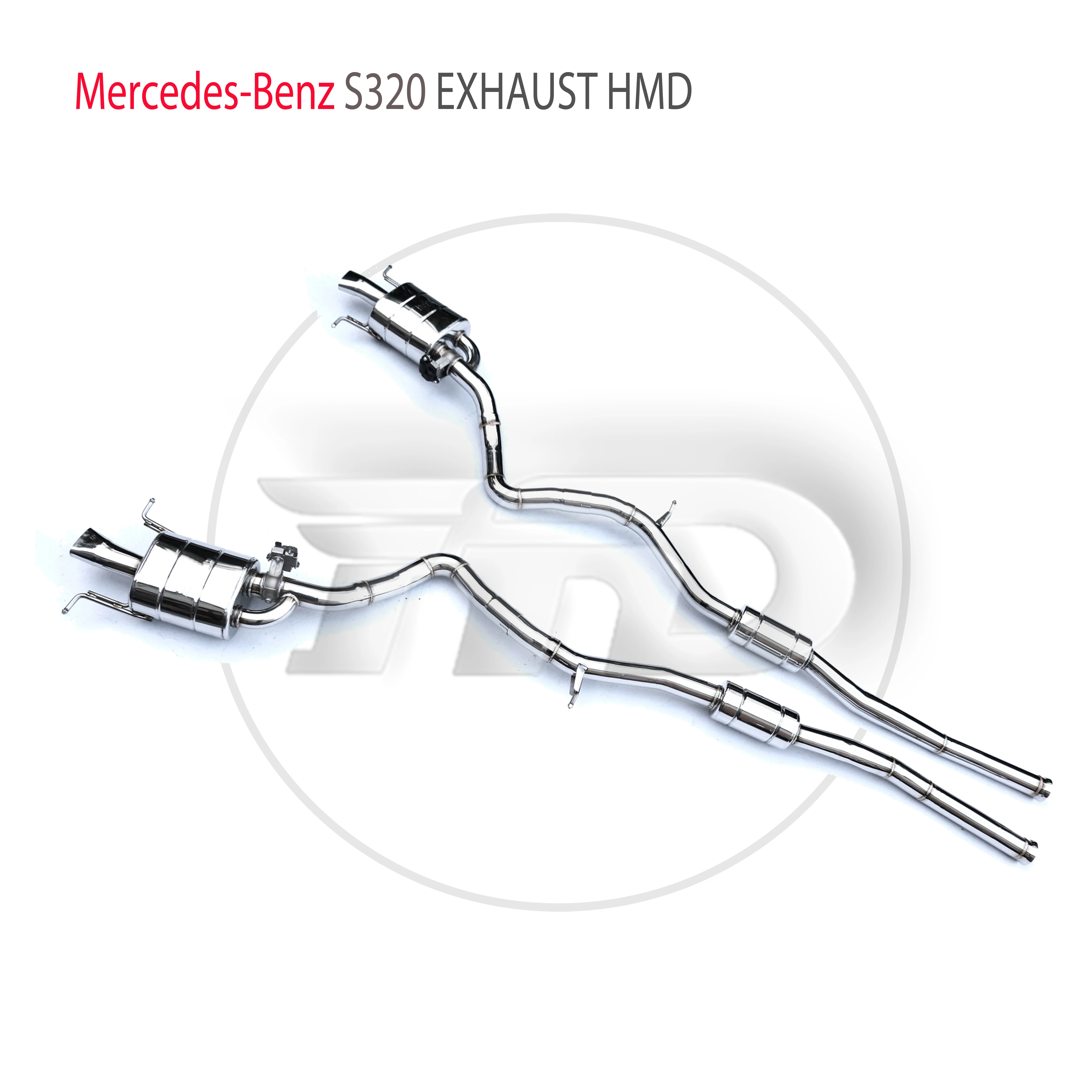 HMD stainless steel exhaust system Performance Catback baffle is suitable for Mercedes-Benz S320 car muffler automotive accessor