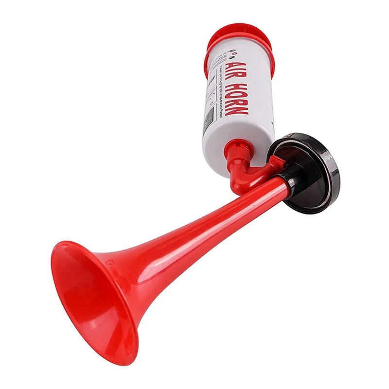 Portátil Handheld Air Horn, Alumínio e ABS, Air Pump Horn, Loud Noise Maker, Safety Horn para Eventos Esportivos, 2X
