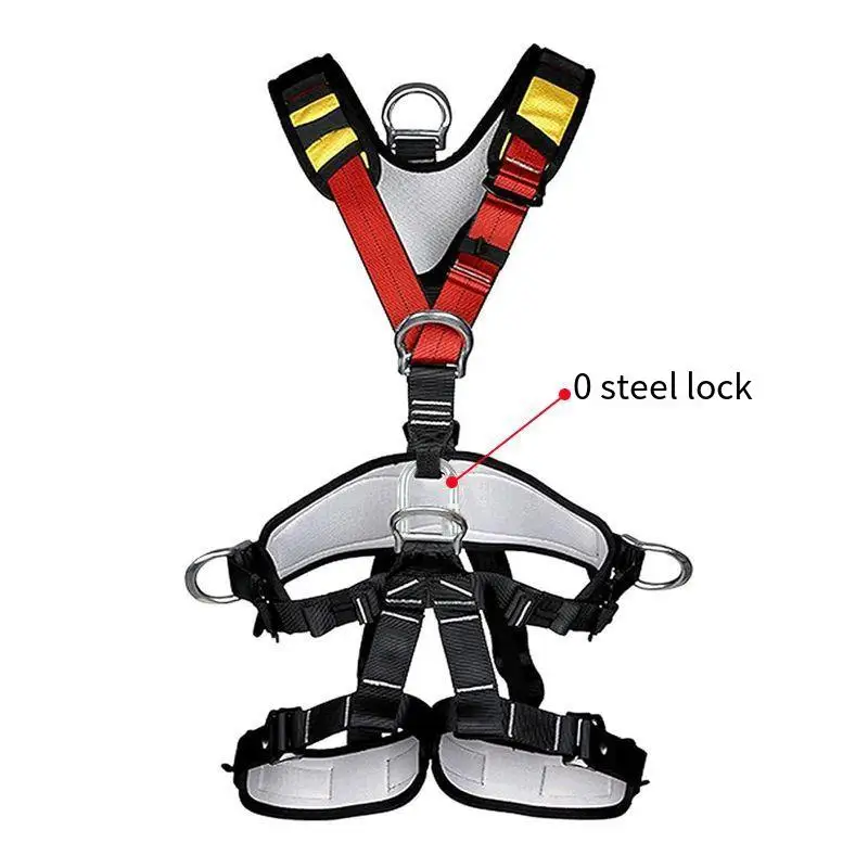 Klettergurt Fall Tree Kletterausrüstung Abseilgurt Sicherheit Klettern Trainingsaktivitäten Ganzkörper-5-Punkt-Sicherheitsgurt