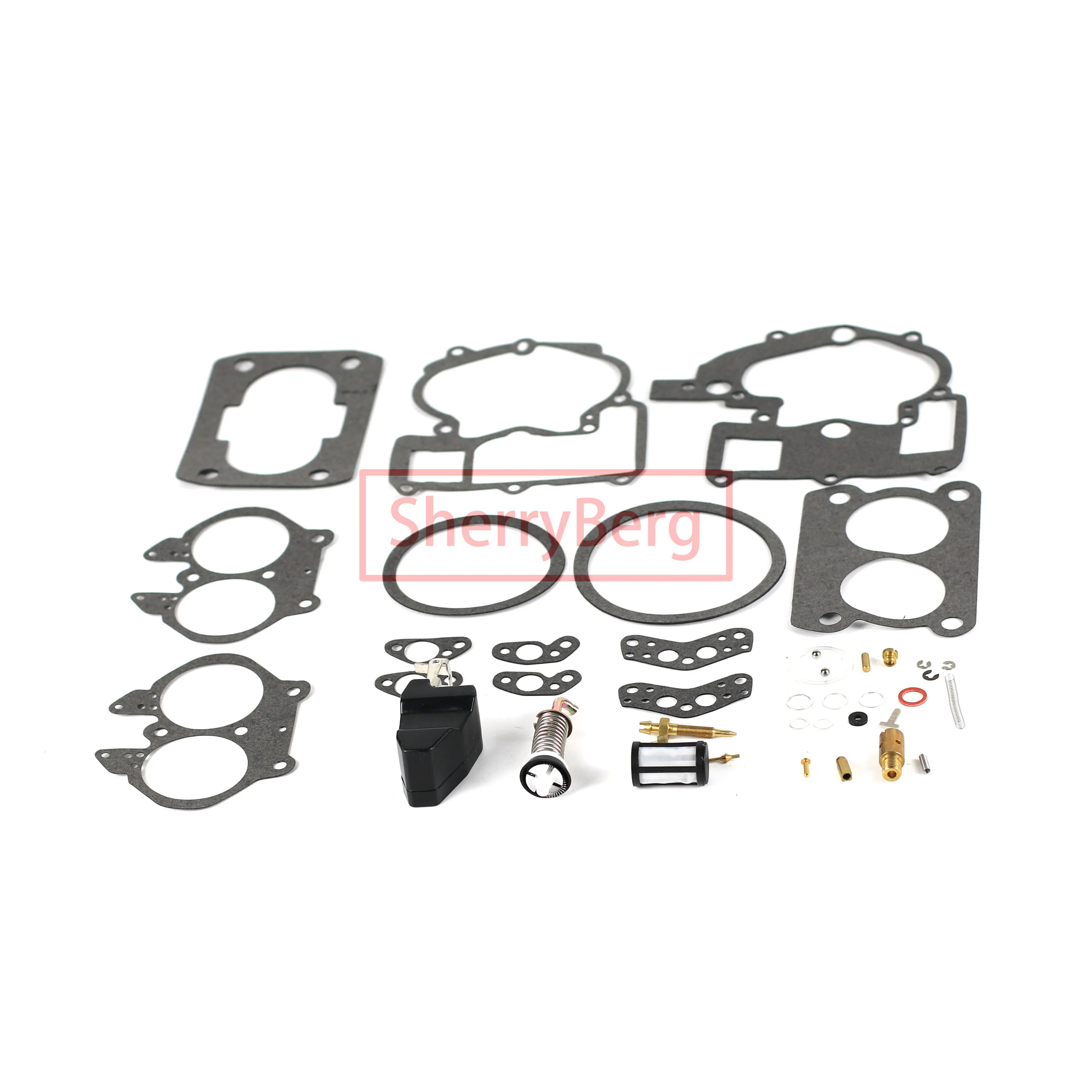 SherryBerg Carb Carburettor Repair Kit For Carburetor 3302-804844002 Rebuild Kit For Mercruiser Marine 2Barrel 3.0 4.3 5.0