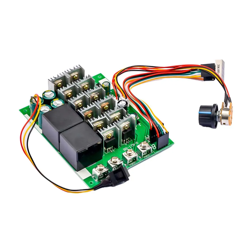 DC10-55V 60A DC brush motor motor speed control switch 2-way reverse switch digital display indicating PWM speed control module