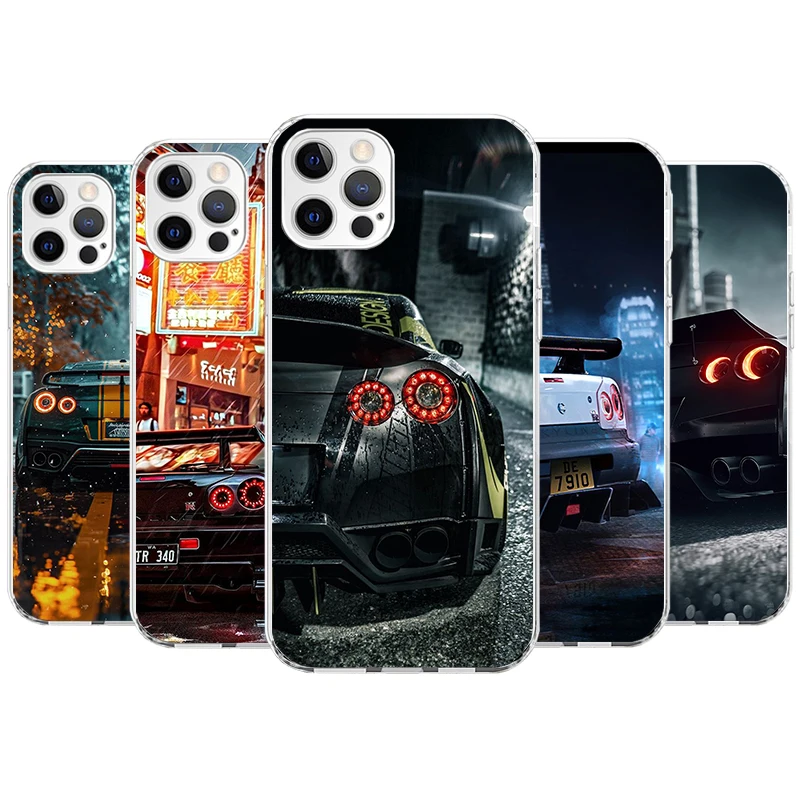 Japan JDM Sports Car GTR Phone Case For Apple iPhone 11 12 13 14 15 16 Pro Max 7 X XS 8 Plus + Mini SE Customized Print Soft Cov