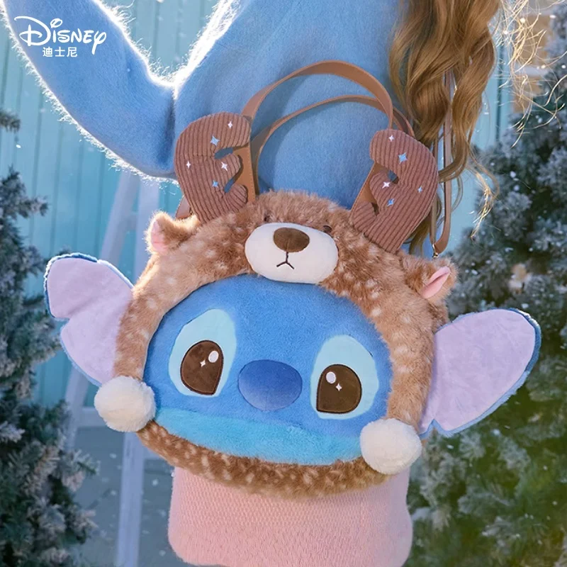 

[Pre Sale] Genuine Disney 2025 Winter Stitch And Friends Series Cute Stitch Backpack For Girls Cartoon Paradise Anime Peripheral