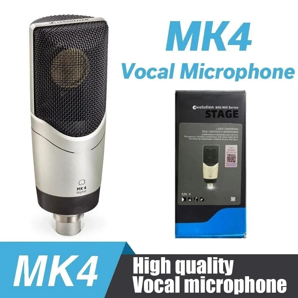 

High Quality MK4 Studio Microphone Large-Diaphragm Cardioid MK4 Vocal Recording Microphone,for live broadcasts