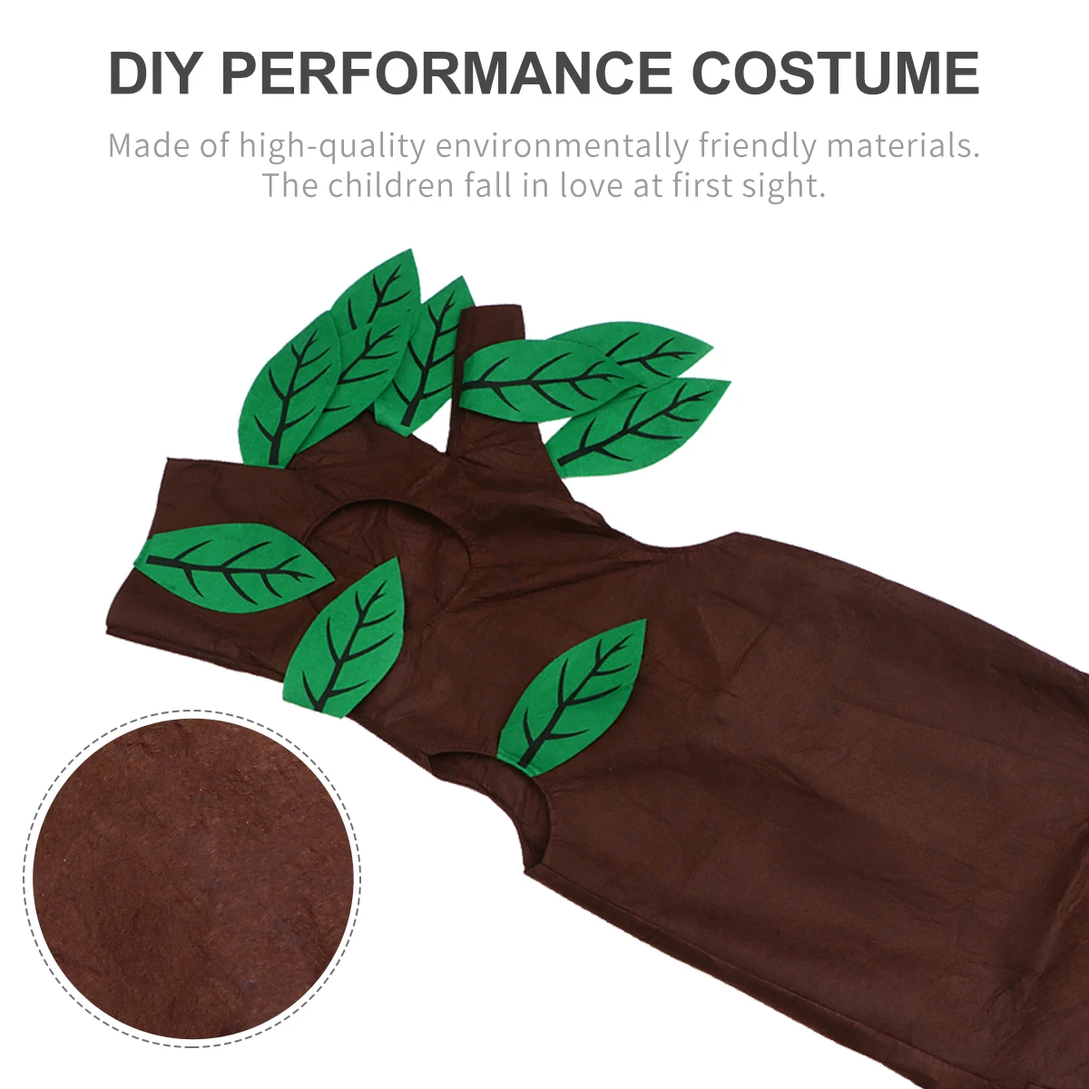 

Small Tree Clothes Kids Halloween Costume Eco DIY Performance Wear Comfortable Stage Play Fruit Theme Cosplay Tree Costumes Hat